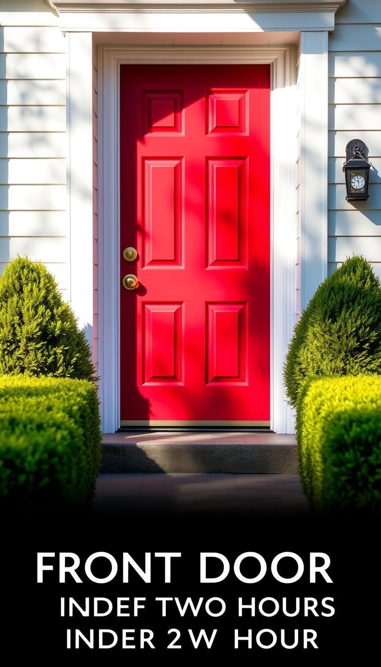 How can I make my front door pop with paint in under two hours?