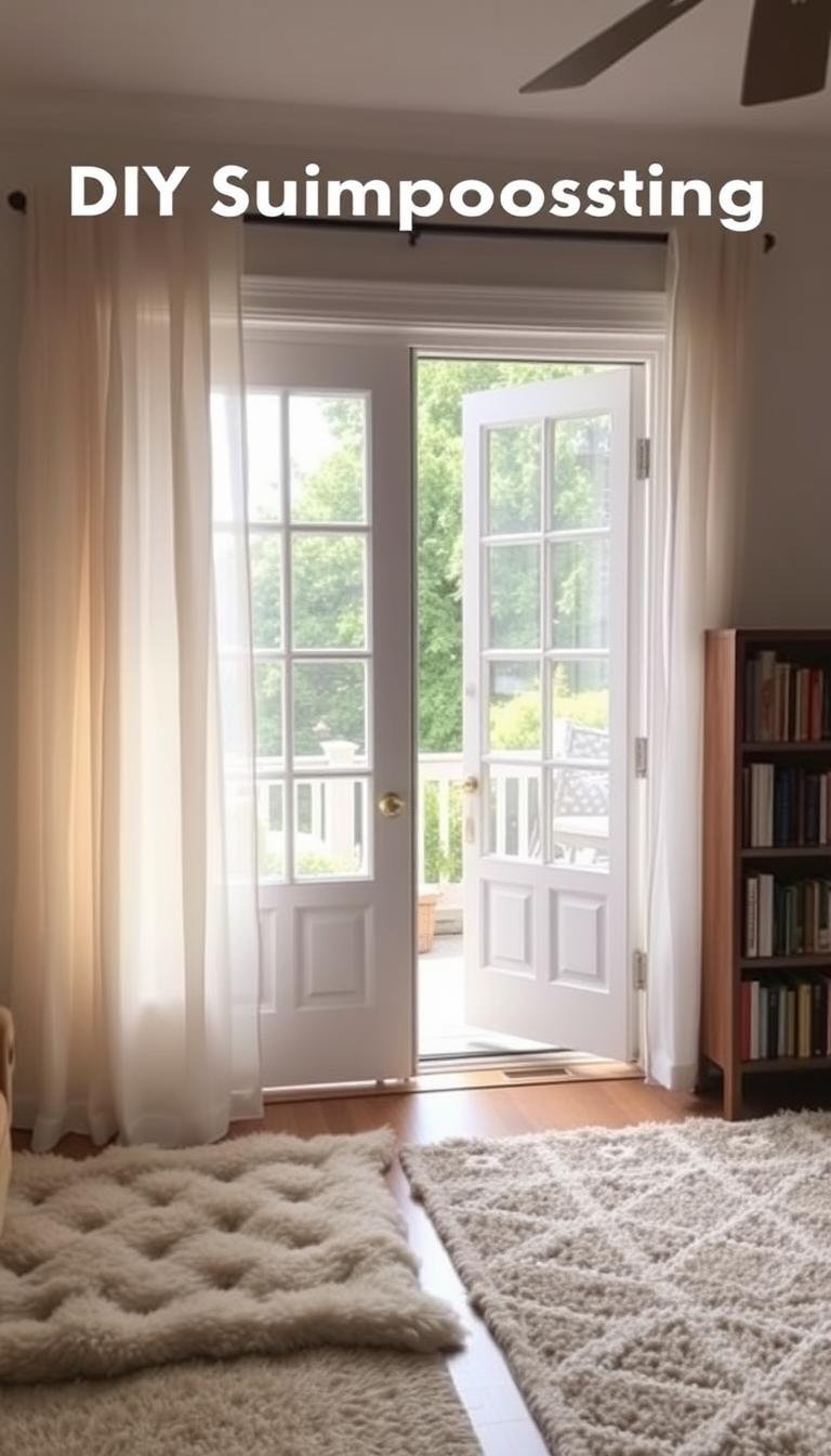 How can I soundproof French doors on a rental budget?