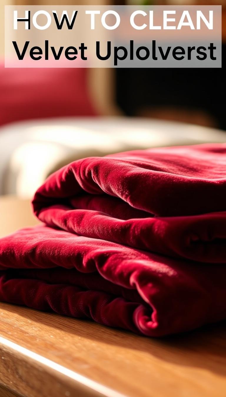 How do I clean velvet upholstery without ruining the nap?