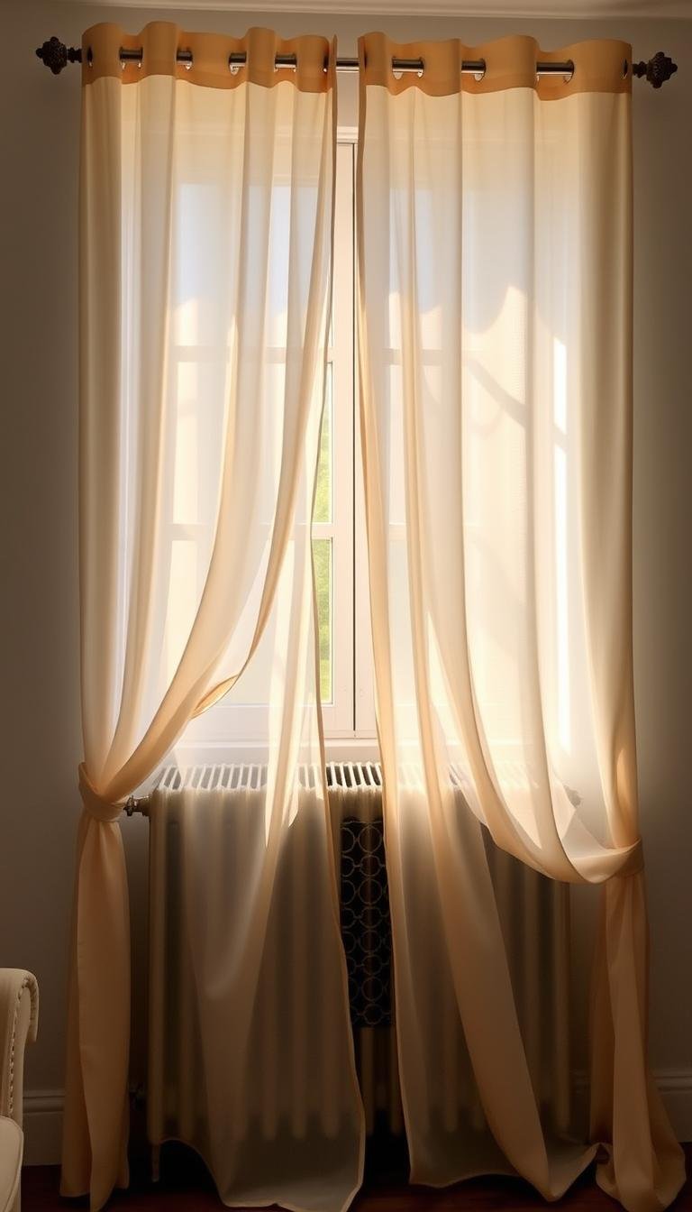How do I stop radiator heat from fading my curtains?