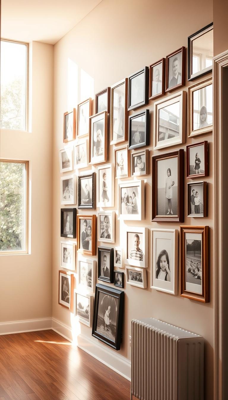 What Are the Creative Ways to Display Family Photos in a Hallway?