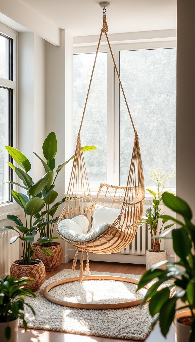 What are the safest indoor swing chairs for apartments?