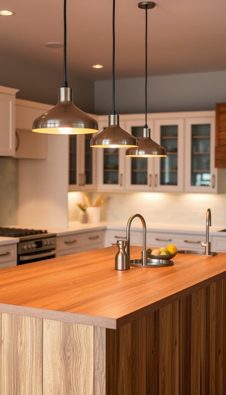 What’s the best height to hang pendant lights over a kitchen island?