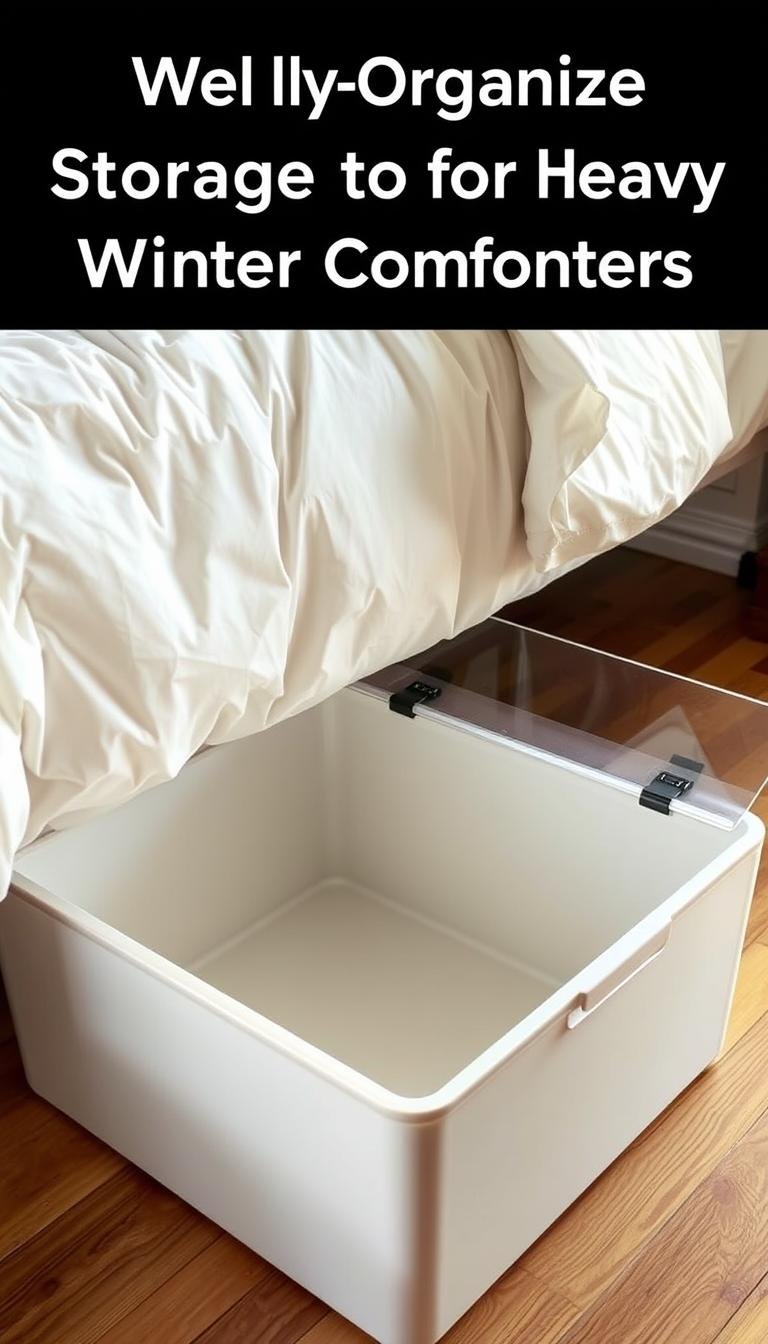 What’s the best under-bed storage for heavy winter comforters?