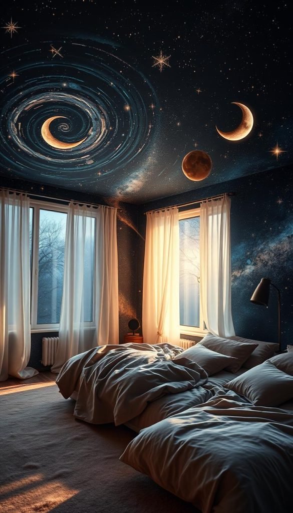 celestial mural bedrooms