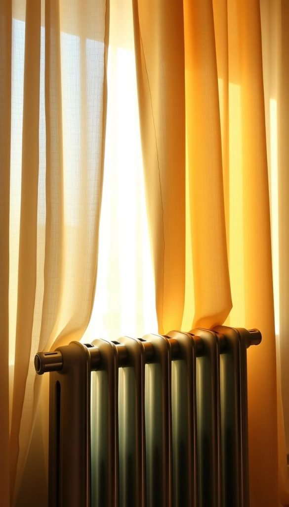 curtains radiator