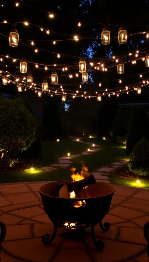 fire pit lighting