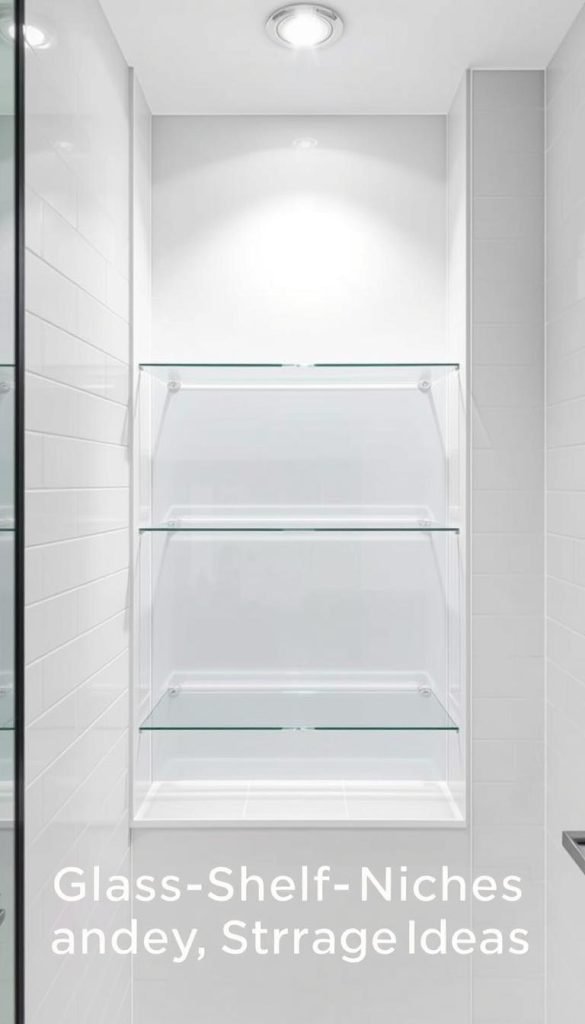 glass shelf shower niche