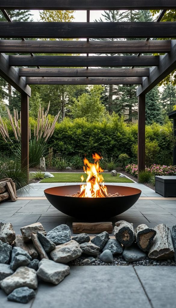 materials palette fire pit