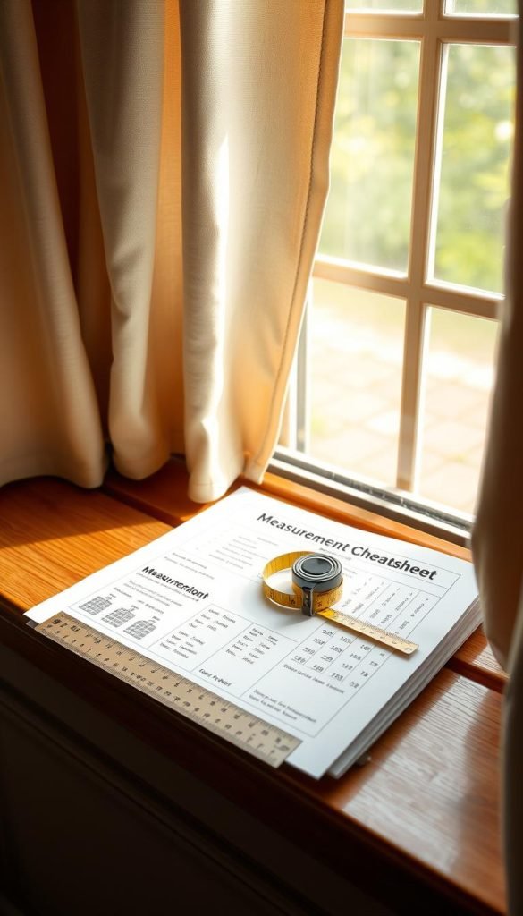 measurement cheat sheet window