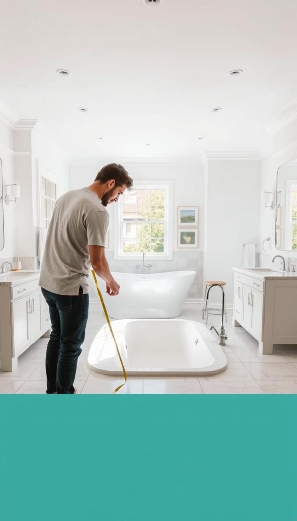 measuring bathroom area
