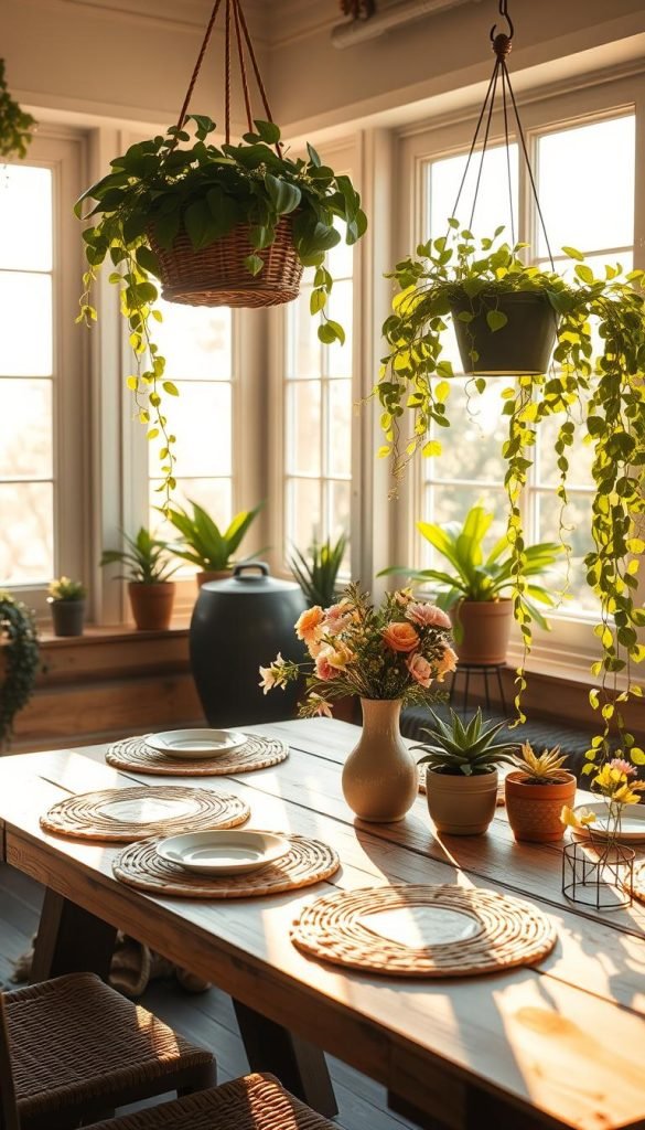 plants breakfast nook