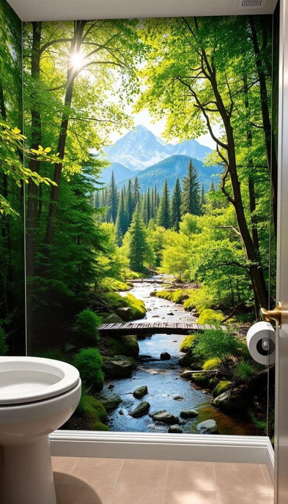 powder room mural powder room mural