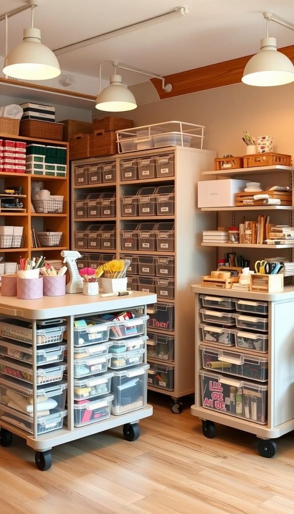 rolling carts craft room