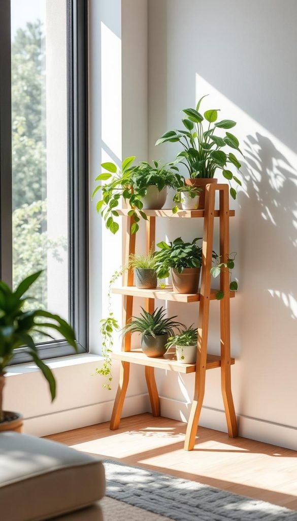 space-saving plant stand