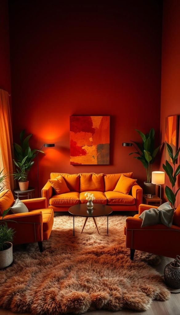 warm colors living room