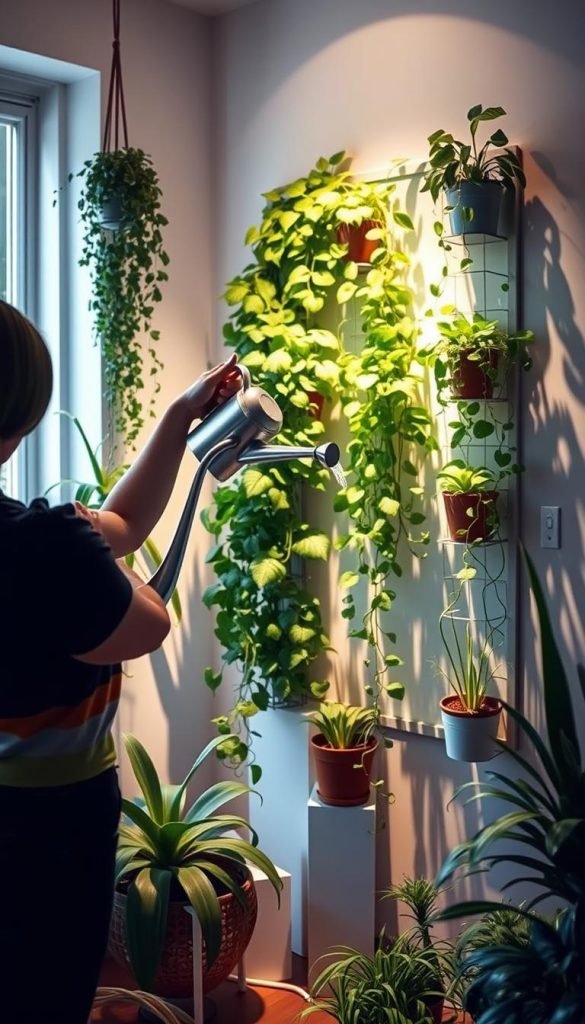 watering vertical gardens