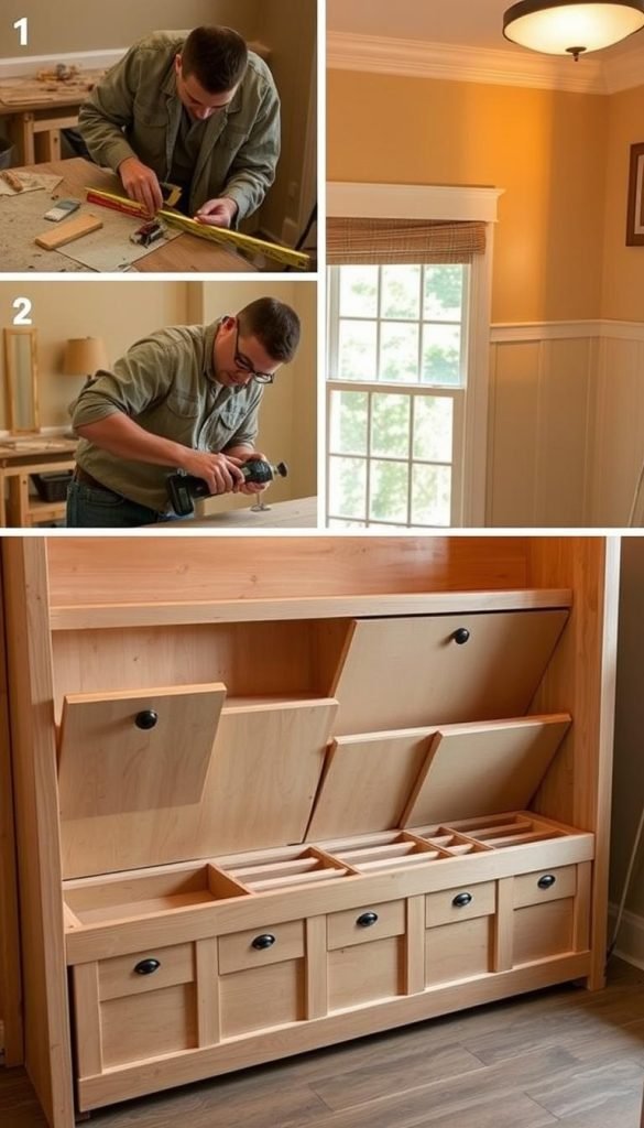 Banquette construction process Banquette construction process