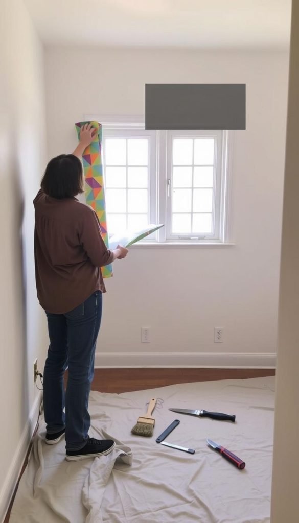 Chasing Paper wallpaper installation process