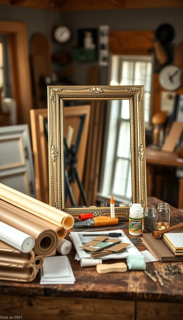 DIY mirror framing supplies