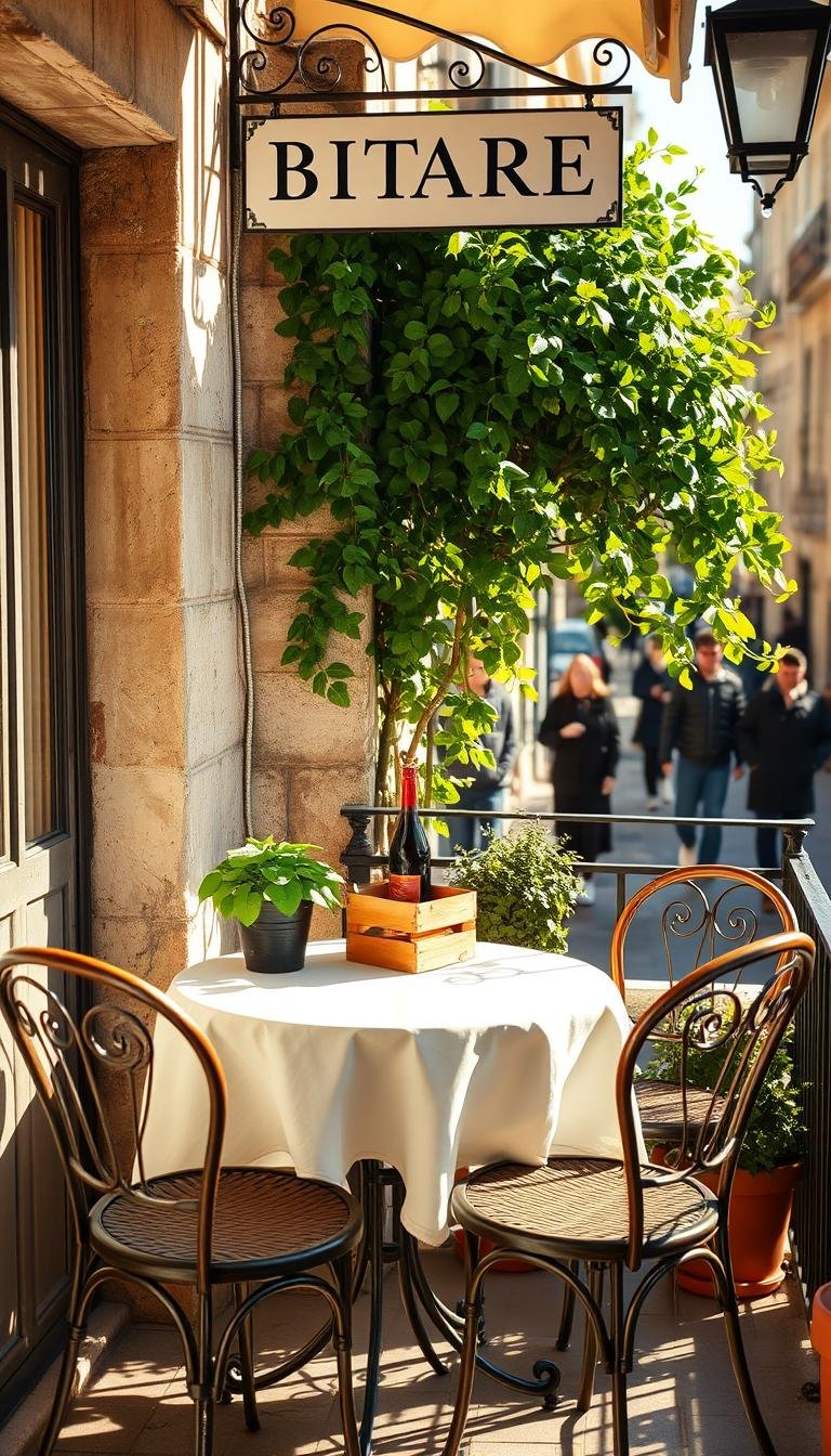 How can I make my balcony feel like a Parisian café?