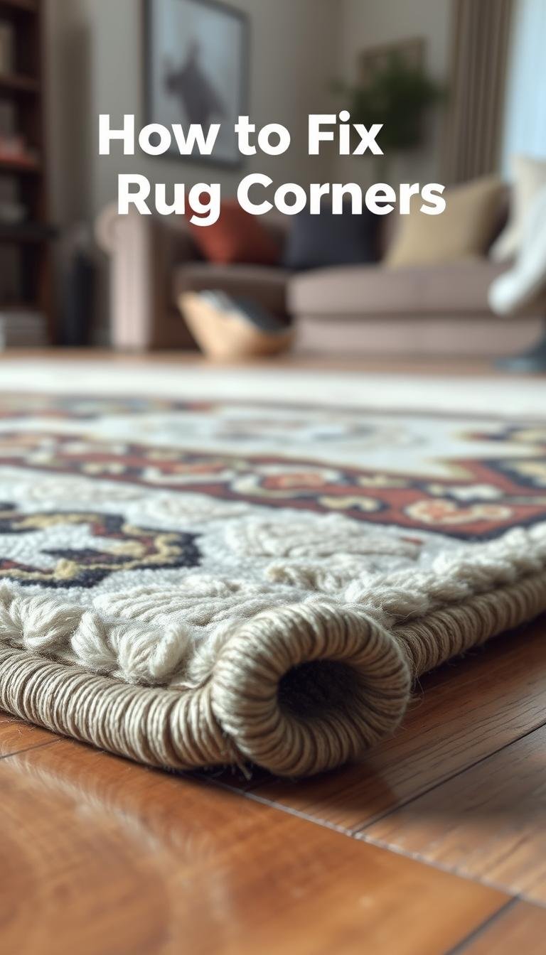 How can I stop my area rug corners from curling forever?
