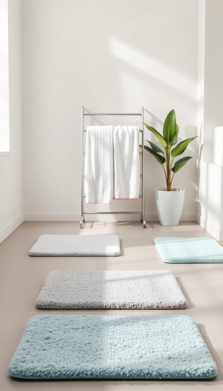 How do I choose a bath mat that dries in under 2 hours?