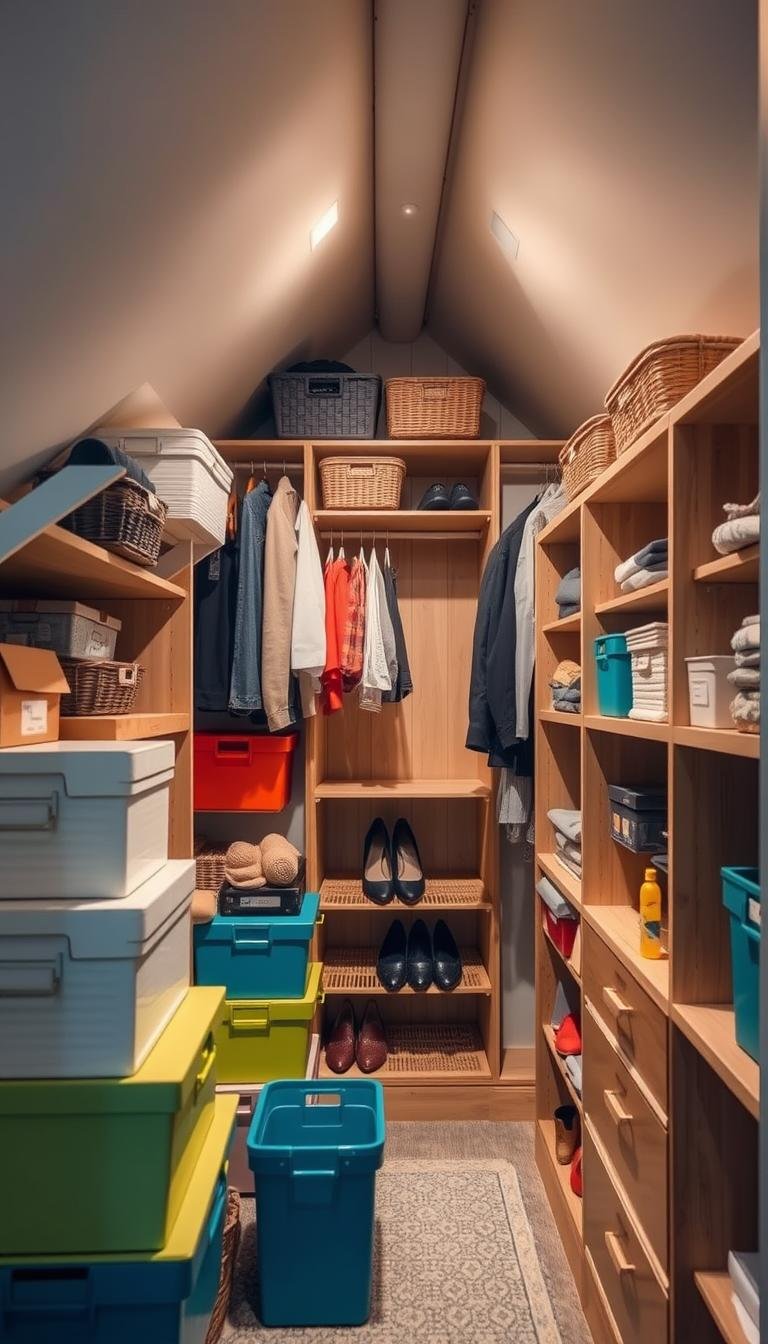 How do I turn my awkward under-eave closet into usable storage?