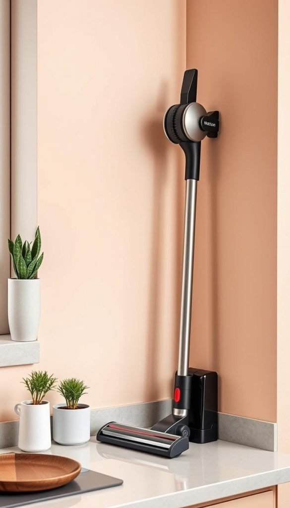 Kitchen corner vacuum storage Kitchen corner vacuum storage