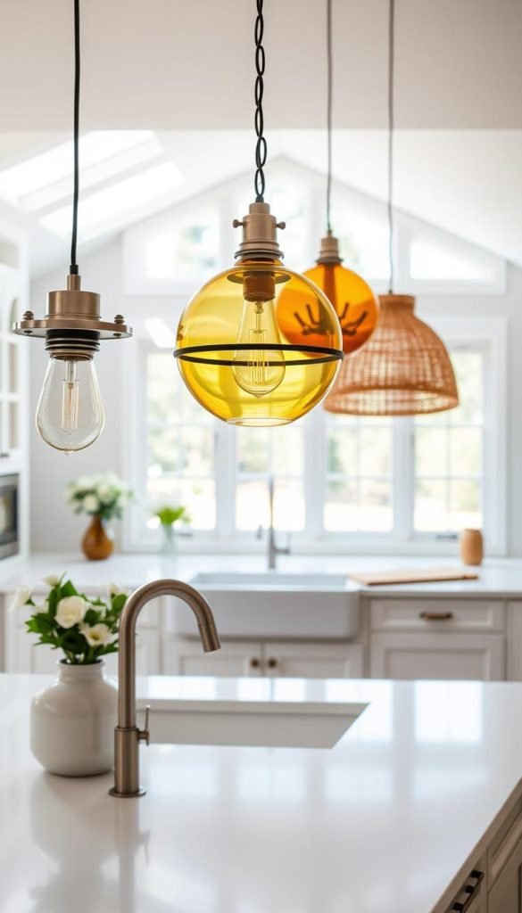 Kitchen pendant light style selection