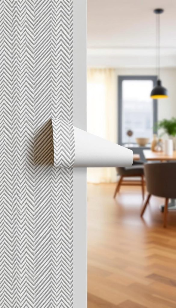 Livette's herringbone wallpaper texture quality