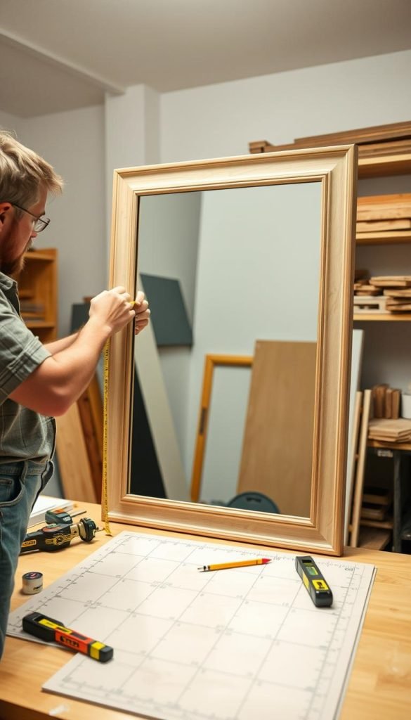 Mirror frame measuring and cutting tutorial