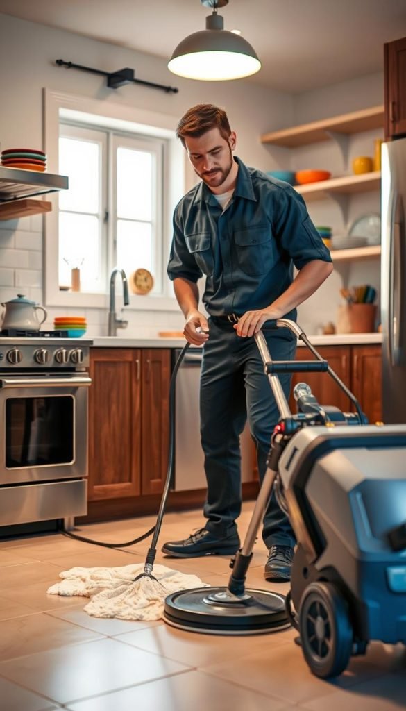 Professional grout cleaning service