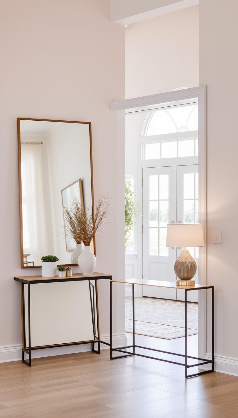 What’s the best height to hang a full-length mirror in an entryway?