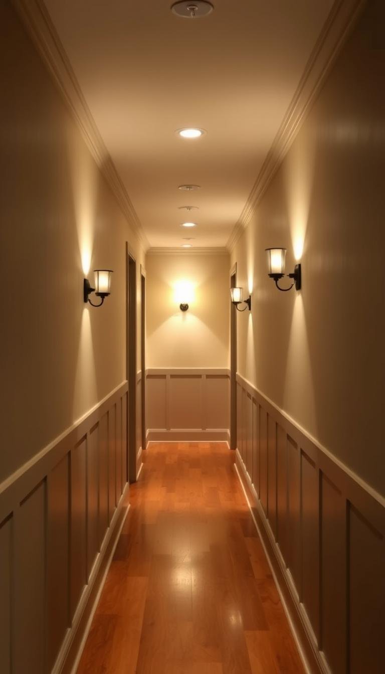 What’s the best way to light a dark hallway without overhead wiring?