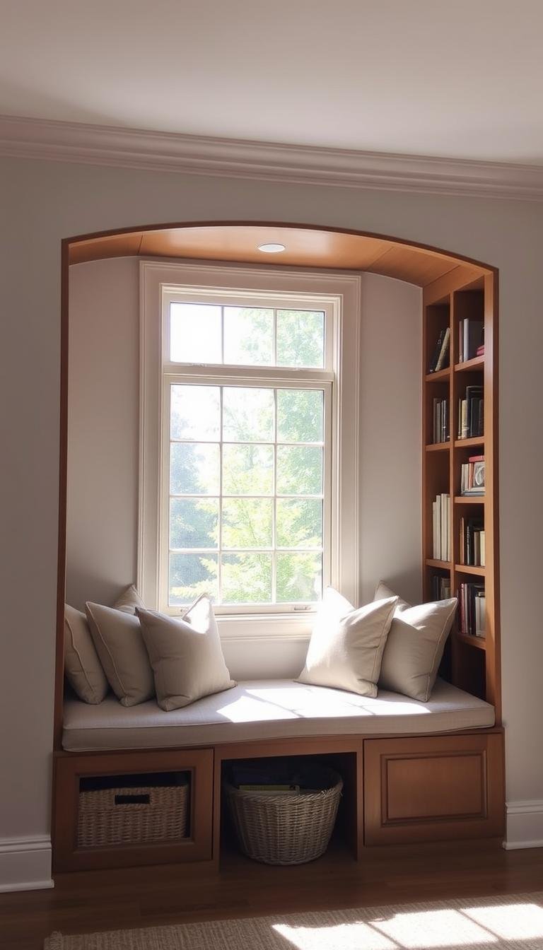 What’s the ideal depth for a window seat that doubles as storage?