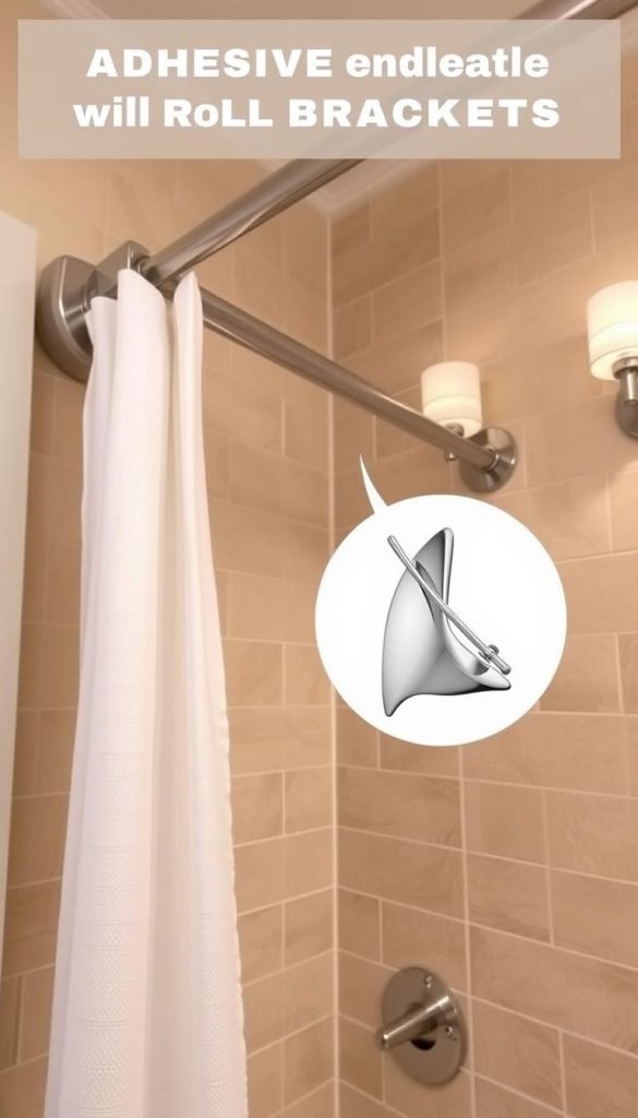 adhesive rod brackets