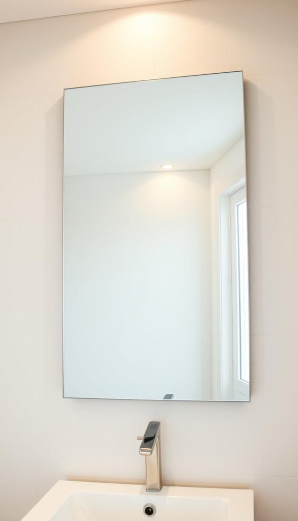 anti-fog bathroom mirror