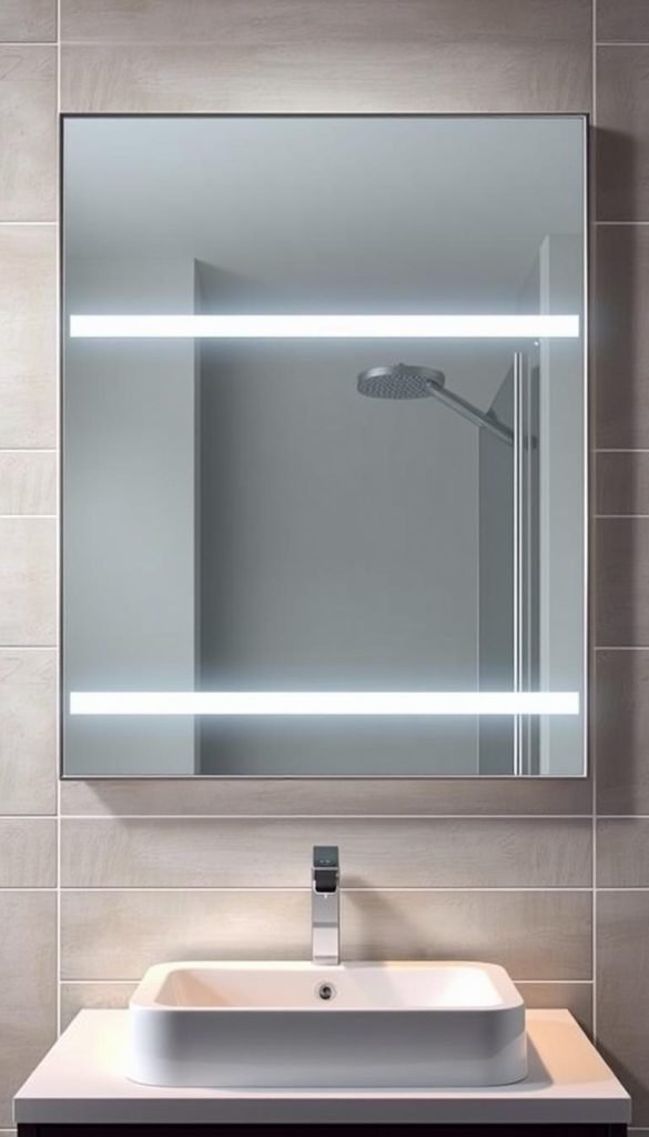 anti-fog bathroom mirrors