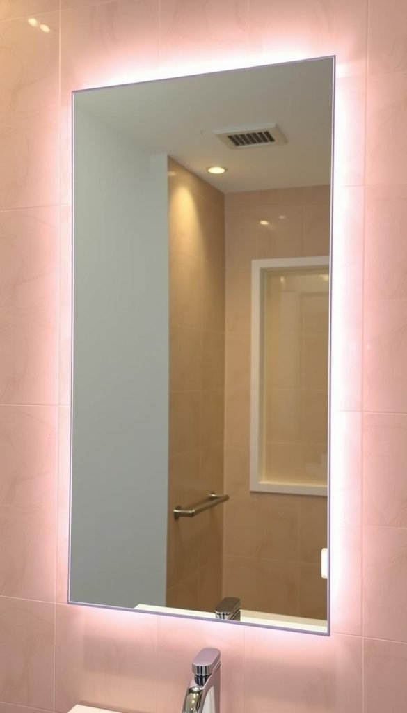bathroom mirror installation