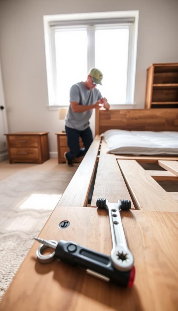 bed frame rails installation