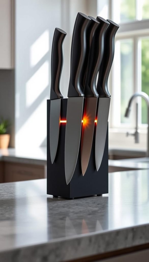 countertop magnetic knife block