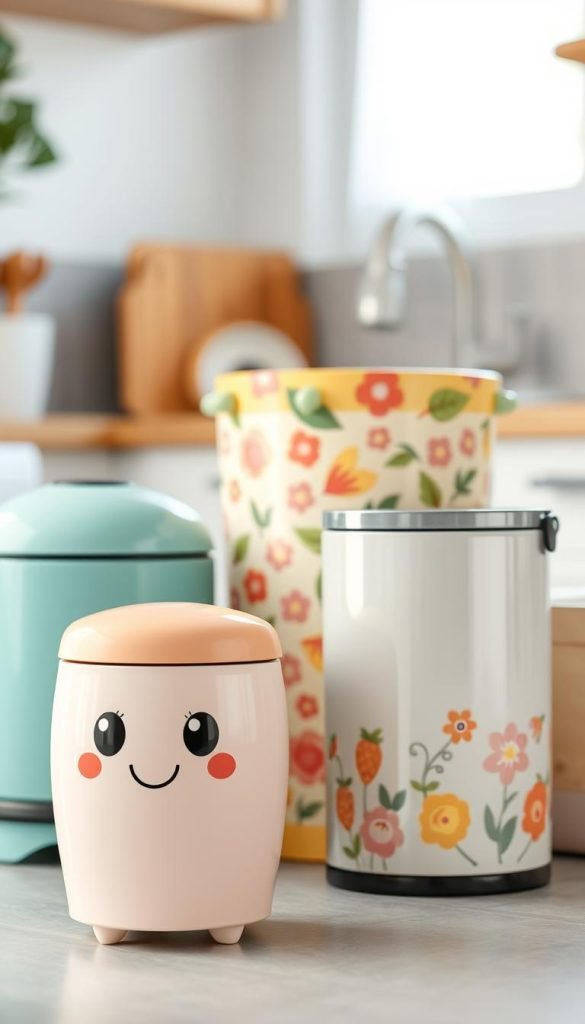 cute trash can design elements cute trash can design elements