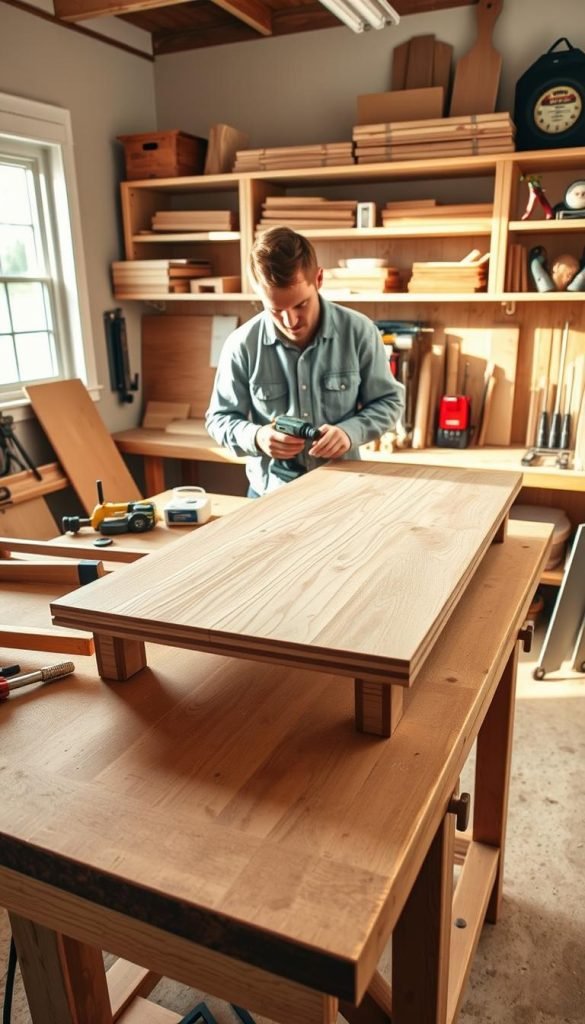 doweling technique for shelf supports