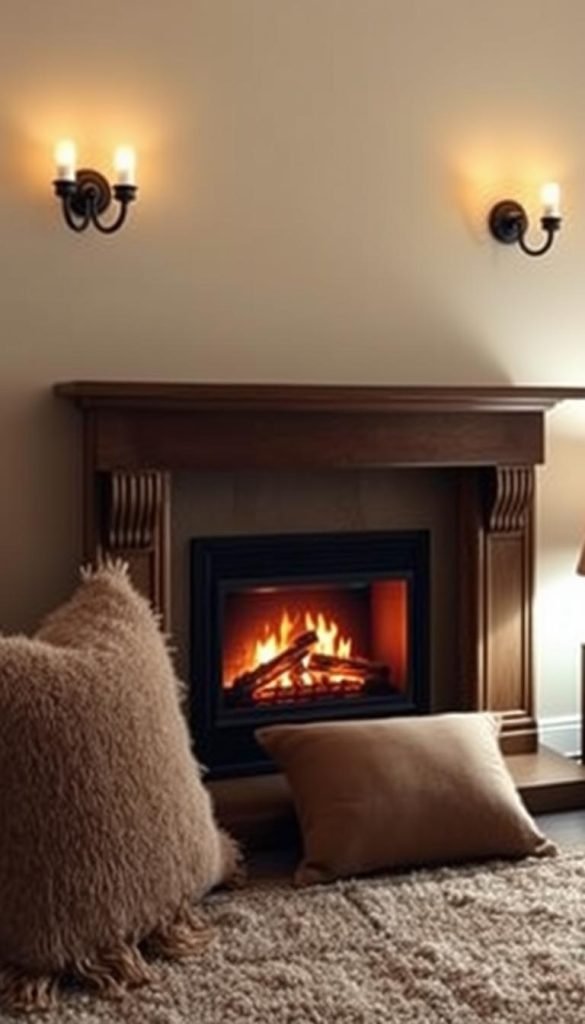 faux fireplace