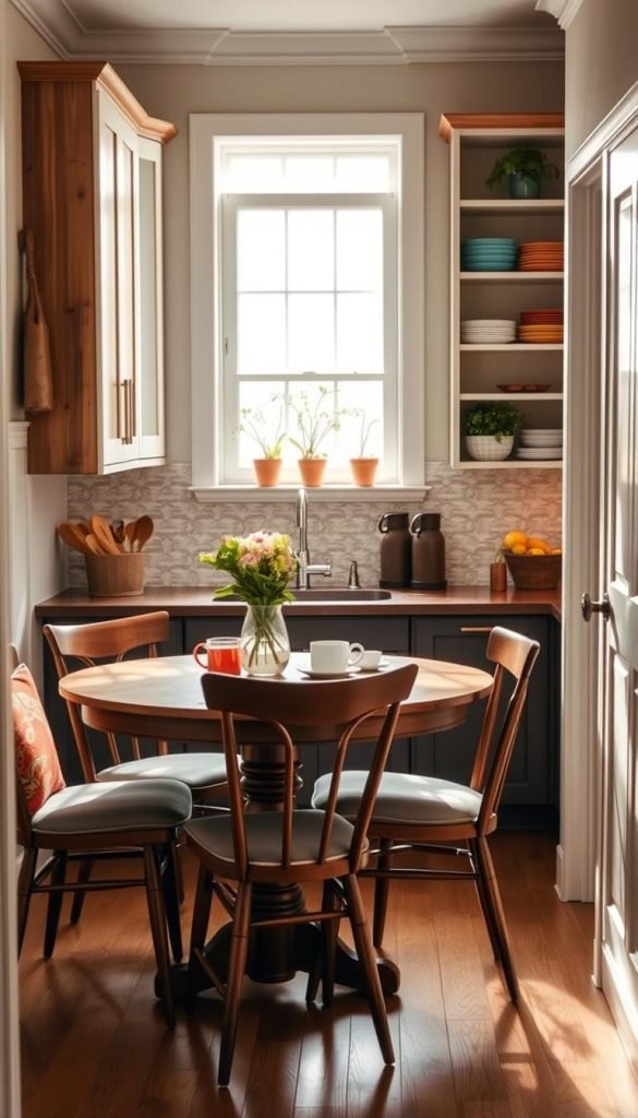 galley kitchen breakfast nook design