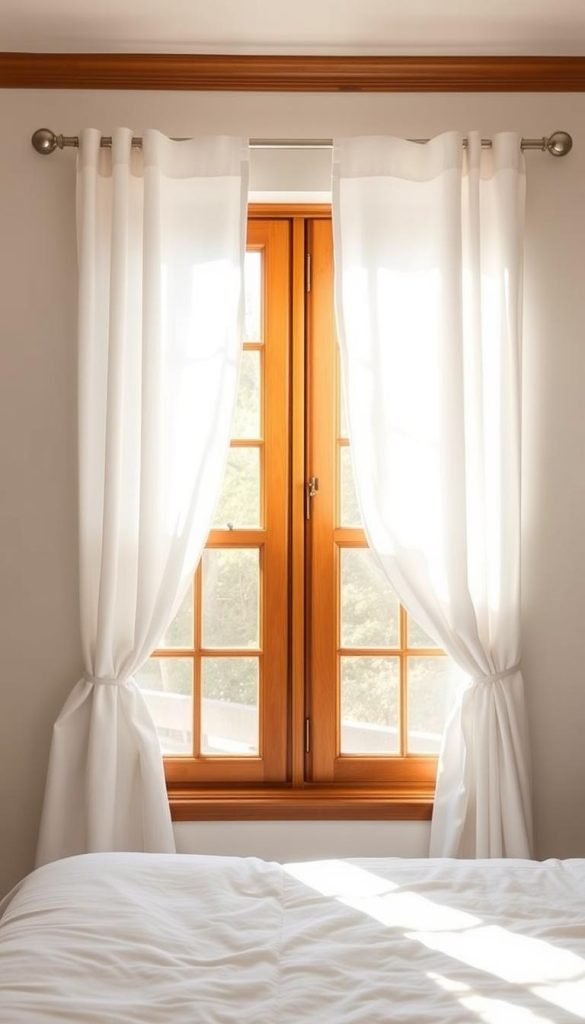 hanging curtains 6 inches above window frame