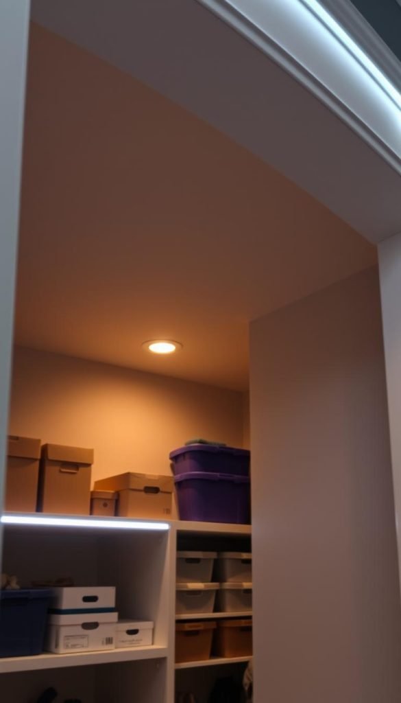 lighting for eaves storage
