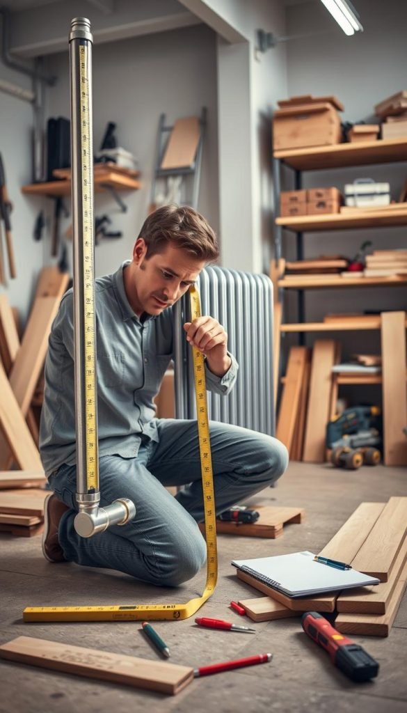 measuring radiator pipes measuring radiator pipes