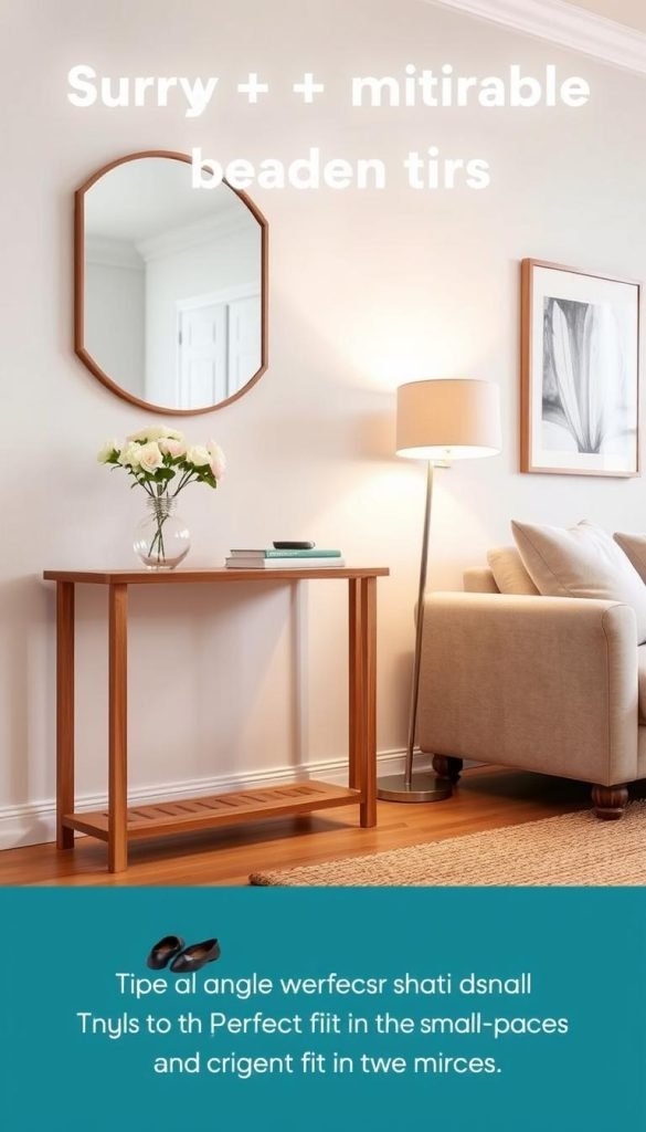 narrow console table placement